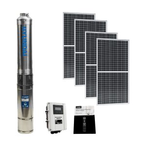BOMBA DE AGUA SOLAR HYUNDAI 2 HP CON DESCARGA EN  1.25″ CON 4 PANELES SOLARES Y CAJA DE CONTROL SUN200X